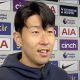 Tottenham and South Korea Forward Son Heung-Min being interviewed after Tottenham's 5-1 win against Shakhtar Donetsk in a pre-season friendly.