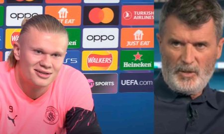 Erling Haaland and Roy Keane